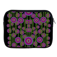 Black Lotus Night In Climbing Beautiful Leaves Apple Ipad 2/3/4 Zipper Cases by pepitasart