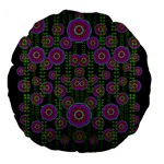 Black Lotus Night In Climbing Beautiful Leaves Large 18  Premium Flano Round Cushions Front