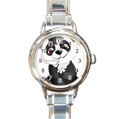 Million Dollar Baby Round Italian Charm Watch