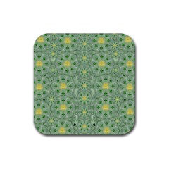 Summer Fantasy Apple Bloom In Seasonal Nature Rubber Coaster (square)  by pepitasart