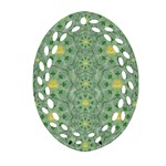 Summer Fantasy Apple Bloom In Seasonal Nature Oval Filigree Ornament (Two Sides) Front