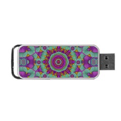 Water Garden Lotus Blossoms In Sacred Style Portable Usb Flash (two Sides) by pepitasart