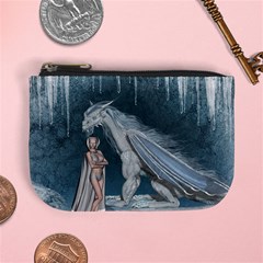 Wonderful Fairy With Ice Dragon Mini Coin Purse by FantasyWorld7