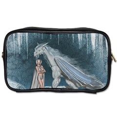 Wonderful Fairy With Ice Dragon Toiletries Bag (one Side) by FantasyWorld7