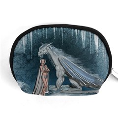 Wonderful Fairy With Ice Dragon Accessory Pouch (medium) by FantasyWorld7