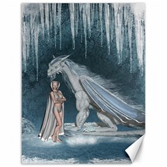 Wonderful Fairy With Ice Dragon Canvas 12  X 16  by FantasyWorld7