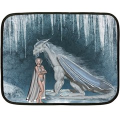 Wonderful Fairy With Ice Dragon Fleece Blanket (mini)