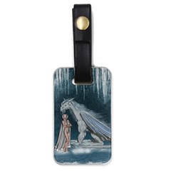 Wonderful Fairy With Ice Dragon Luggage Tags (one Side)  by FantasyWorld7