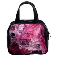 Pink Crystal Fractal Classic Handbag (two Sides) by bloomingvinedesign