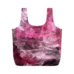 Pink Crystal Fractal Full Print Recycle Bag (m) by bloomingvinedesign