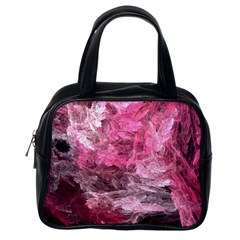 Pink Crystal Fractal Classic Handbag (one Side) by bloomingvinedesign