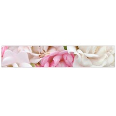 Pink And White Flowers Large Flano Scarf 