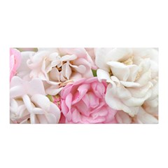 Pink And White Flowers Satin Wrap by bloomingvinedesign