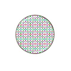 Retro Purple Green Pink Pattern Hat Clip Ball Marker by BrightVibesDesign