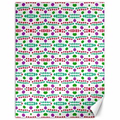 Retro Purple Green Pink Pattern Canvas 12  X 16  by BrightVibesDesign