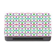 Retro Purple Green Pink Pattern Memory Card Reader With Cf by BrightVibesDesign