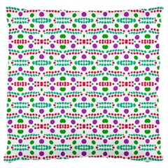 Retro Purple Green Pink Pattern Large Cushion Case (two Sides) by BrightVibesDesign