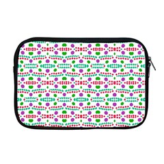 Retro Purple Green Pink Pattern Apple Macbook Pro 17  Zipper Case by BrightVibesDesign