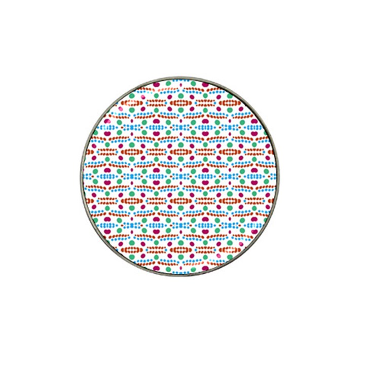 Retro Pink Green Blue Orange Dots Pattern Hat Clip Ball Marker