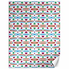 Retro Pink Green Blue Orange Dots Pattern Canvas 12  X 16  by BrightVibesDesign