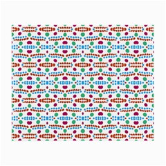 Retro Pink Green Blue Orange Dots Pattern Small Glasses Cloth (2-side) by BrightVibesDesign