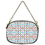 Retro Pink Green Blue Orange Dots Pattern Chain Purse (Two Sides) Front