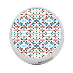 Retro Pink Green Blue Orange Dots Pattern 4-port Usb Hub (one Side) by BrightVibesDesign