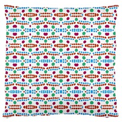 Retro Pink Green Blue Orange Dots Pattern Large Cushion Case (two Sides) by BrightVibesDesign