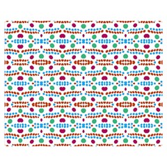 Retro Pink Green Blue Orange Dots Pattern Double Sided Flano Blanket (medium)  by BrightVibesDesign