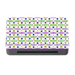 Retro Blue Purple Green Olive Dot Pattern Memory Card Reader With Cf by BrightVibesDesign