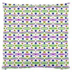 Retro Blue Purple Green Olive Dot Pattern Large Flano Cushion Case (one Side) by BrightVibesDesign