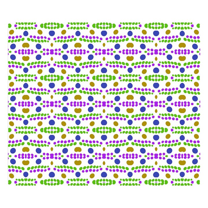 Retro Blue Purple Green Olive Dot Pattern Double Sided Flano Blanket (Small) 