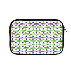 Retro Blue Purple Green Olive Dot Pattern Apple Macbook Pro 13  Zipper Case by BrightVibesDesign