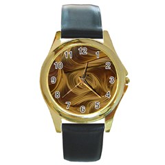 Paper Art Paper Art Eddy Yellow Round Gold Metal Watch by Sapixe