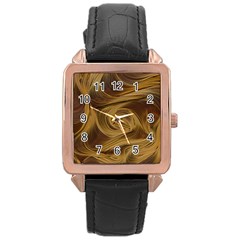 Paper Art Paper Art Eddy Yellow Rose Gold Leather Watch  by Sapixe