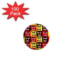 Angry face 1  Mini Magnets (100 pack)  Front