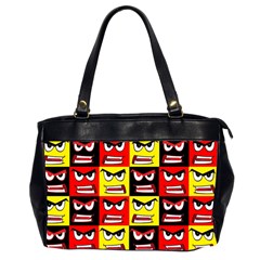 Angry Face Oversize Office Handbag (2 Sides) by ArtworkByPatrick