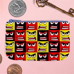 Angry Face Large Coin Purse