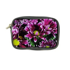 Maroon And White Mums Coin Purse