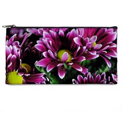 Maroon And White Mums Pencil Cases by bloomingvinedesign