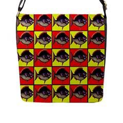 Fish-1 Flap Closure Messenger Bag (l) by ArtworkByPatrick