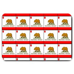 Calif Bear Flag Large Doormat  by ArtworkByPatrick