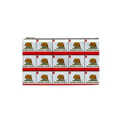 Calif Bear Flag Cosmetic Bag (small) by ArtworkByPatrick