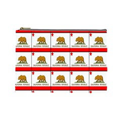 Calif Bear Flag Cosmetic Bag (large) by ArtworkByPatrick