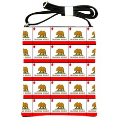 Calif Bear Flag Shoulder Sling Bag by ArtworkByPatrick