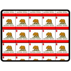 Calif Bear Flag Fleece Blanket (large)  by ArtworkByPatrick