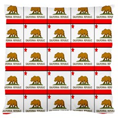 Calif Bear Flag Large Cushion Case (one Side) by ArtworkByPatrick