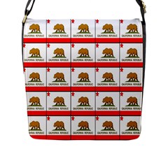 Calif Bear Flag Flap Closure Messenger Bag (l) by ArtworkByPatrick