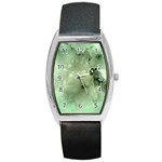 Wonderful Flowers In Soft Colors Barrel Style Metal Watch Front