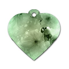 Wonderful Flowers In Soft Colors Dog Tag Heart (one Side) by FantasyWorld7